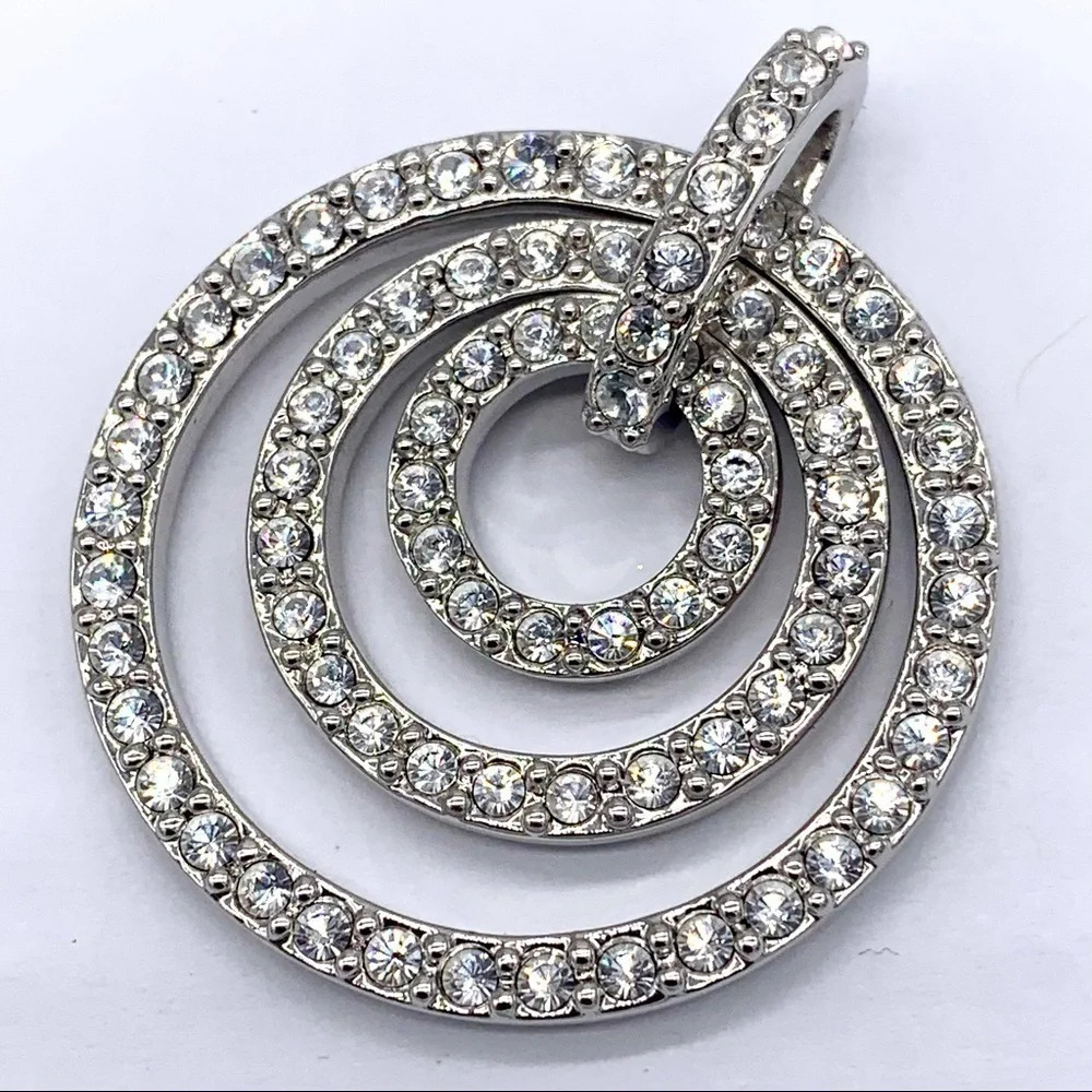 Nolan Miller Crystal Rings Silver Pendant